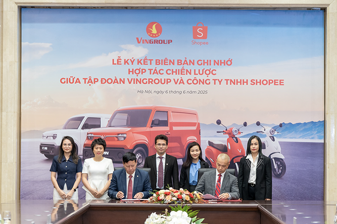 Vingroup và Shopee ký kết biên bản hợp tác chiến lược