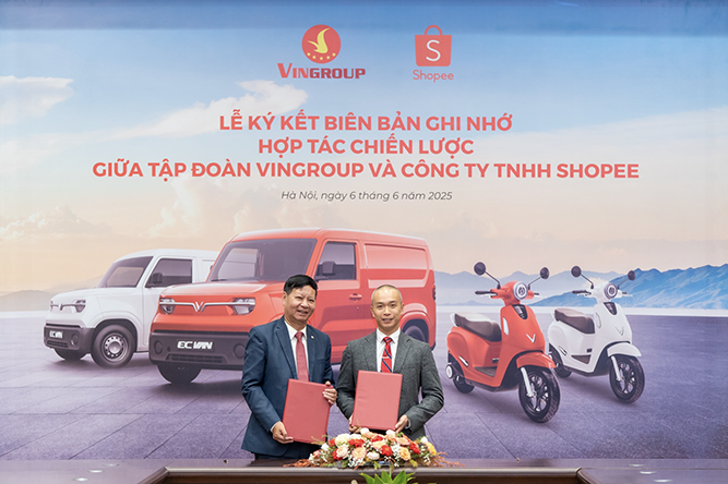 Vingroup và Shopee ký kết biên bản hợp tác chiến lược