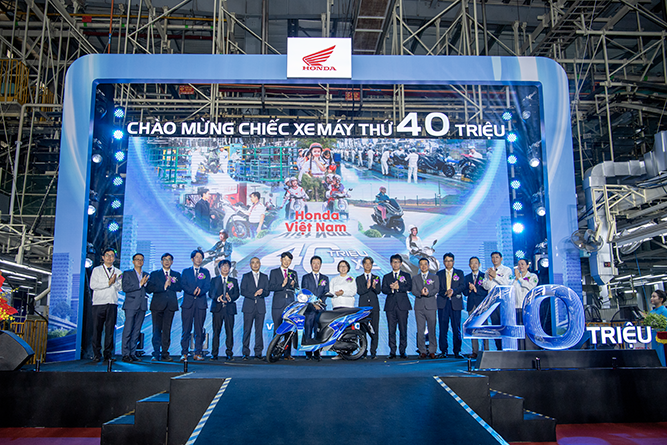 Honda xuất xưởng chiếc xe máy thứ 40 triệu tại Việt Nam