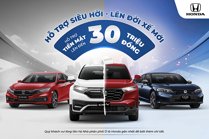 Honda hỗ trợ khách hàng lên đời xe mới